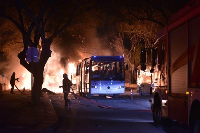 Ankara'daki saldırıdan ilk görüntüler