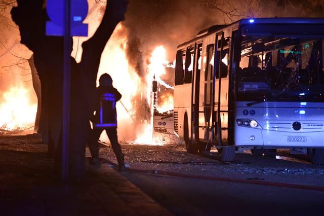 Ankara'daki saldırıdan ilk görüntüler