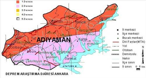 Türkiye'nin deprem haritası