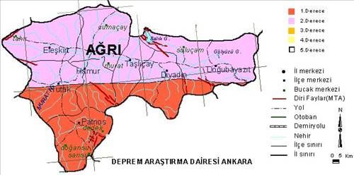 Türkiye'nin deprem haritası