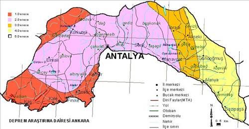 Türkiye'nin deprem haritası