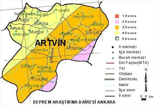 Türkiye'nin deprem haritası