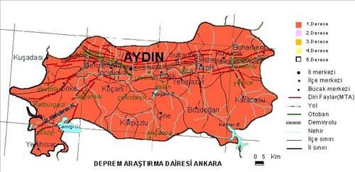 Türkiye'nin deprem haritası