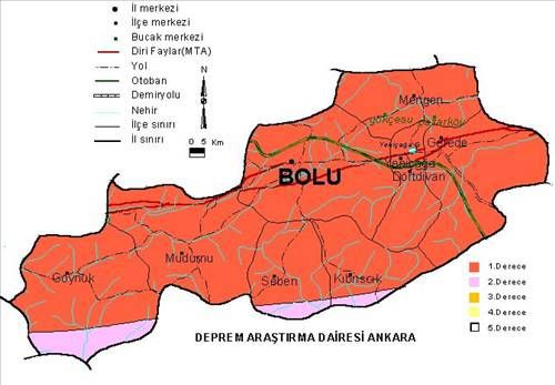 Türkiye'nin deprem haritası