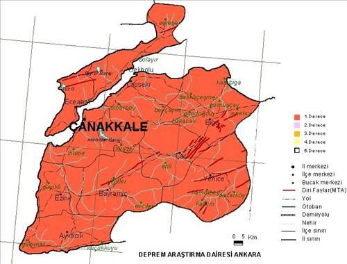 Türkiye'nin deprem haritası