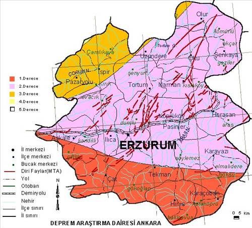 Türkiye'nin deprem haritası