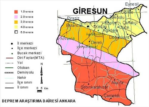 Türkiye'nin deprem haritası