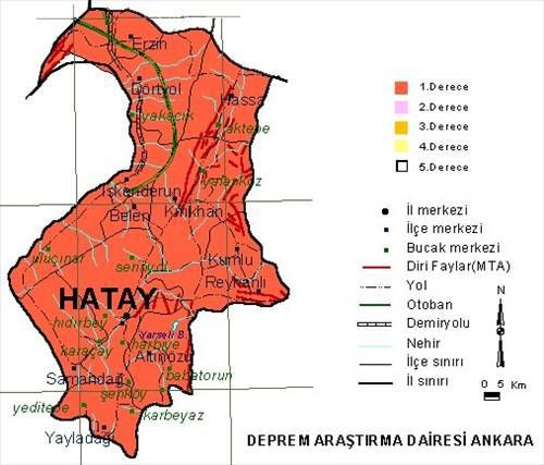 Türkiye'nin deprem haritası