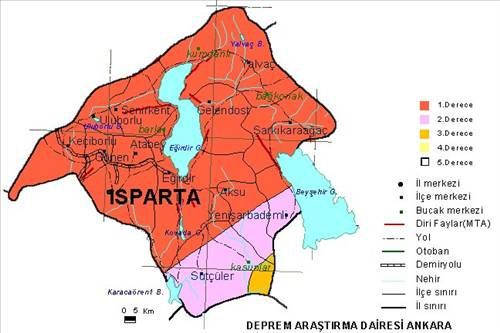 Türkiye'nin deprem haritası