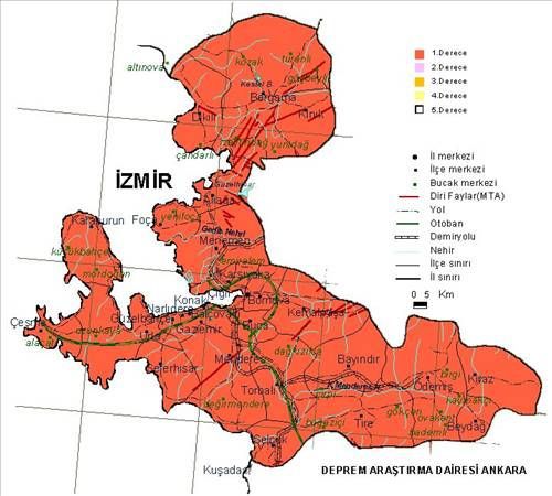 Türkiye'nin deprem haritası