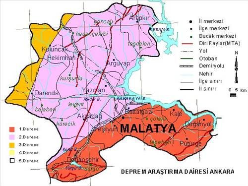 Türkiye'nin deprem haritası