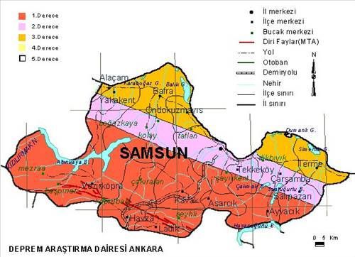 Türkiye'nin deprem haritası