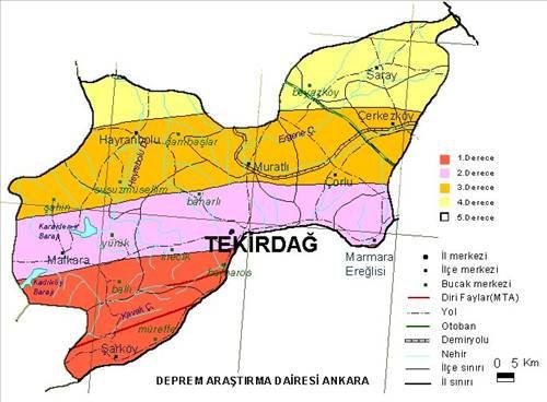 Türkiye'nin deprem haritası