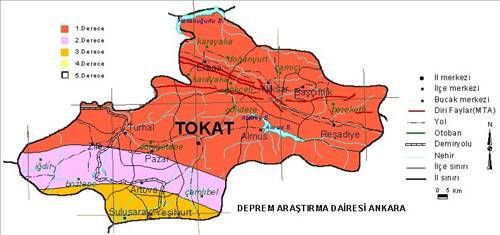 Türkiye'nin deprem haritası