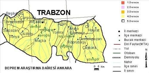 Türkiye'nin deprem haritası