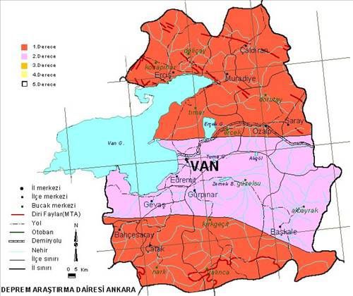 Türkiye'nin deprem haritası