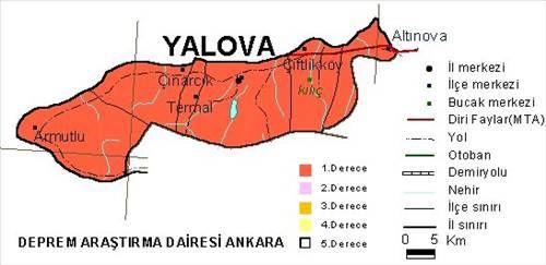 Türkiye'nin deprem haritası