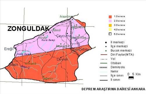 Türkiye'nin deprem haritası